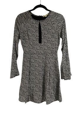 Gianni Bini Black&White Floral Fairy Boho Festival Romantic Y2K Western Dress-S